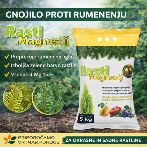 Rasti Magnezij – gnojilo proti rumenenju in odpadu iglic